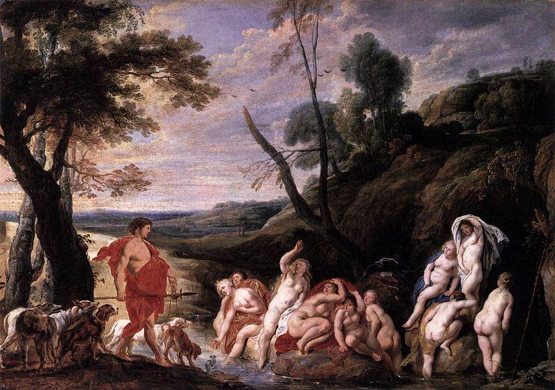 Jacob Jordaens Diana and Actaeon Norge oil painting art